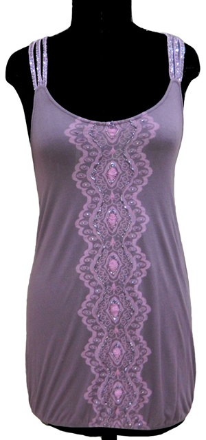 Embroidered long Top