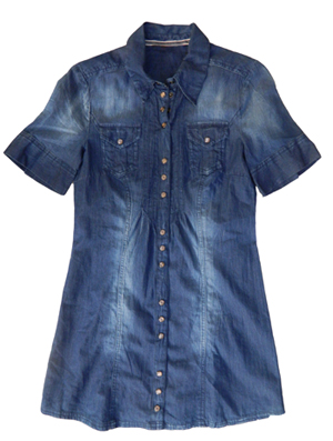 denim long shirt