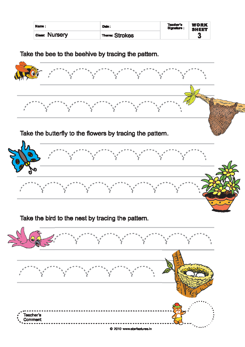 Free Pre Primary Worksheets