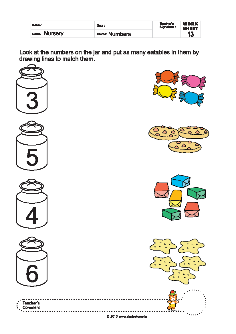 Free Pre Primary Worksheets