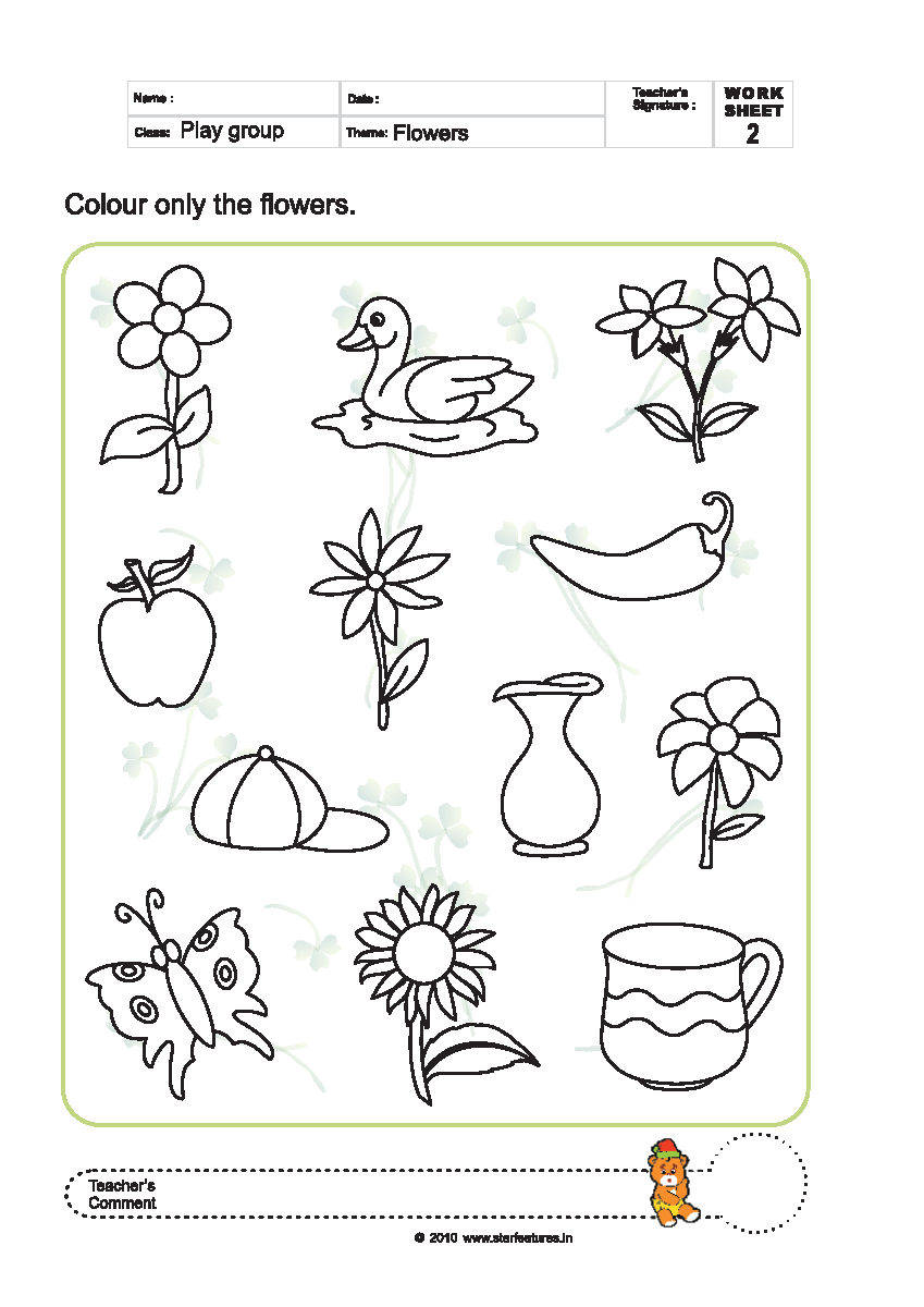 Free Play School Worksheets